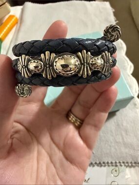 American West leather & SS bracelet